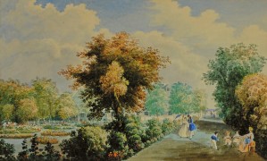 Rural landscape with figures